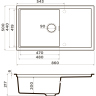 Мойка OMOIKIRI SINTESI 86-GB Artceramic/графит 4997130